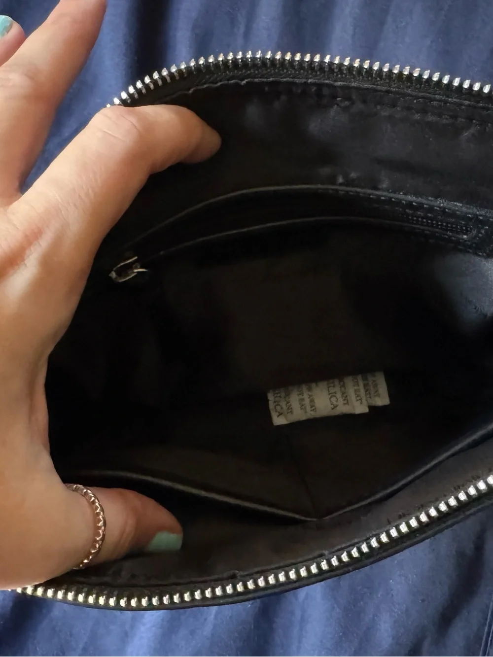 Calvin Klein Brown Snake-Embossed Crossbody Bag with Black Strap